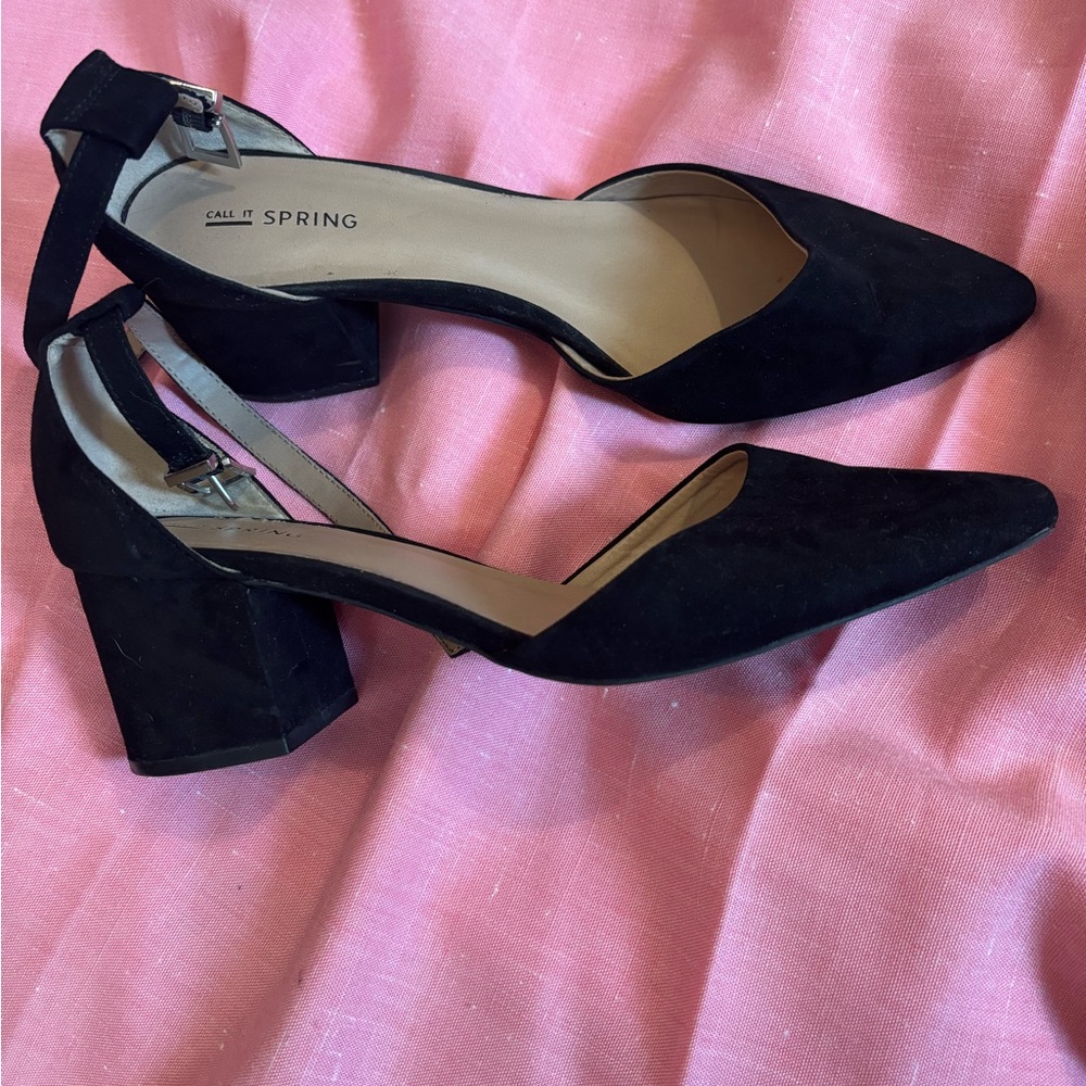 Call It Spring Black Block Heels